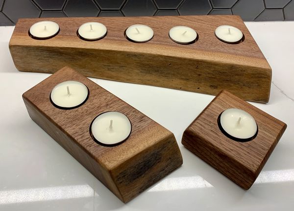 Live Edge Walnut Tealight Holder
