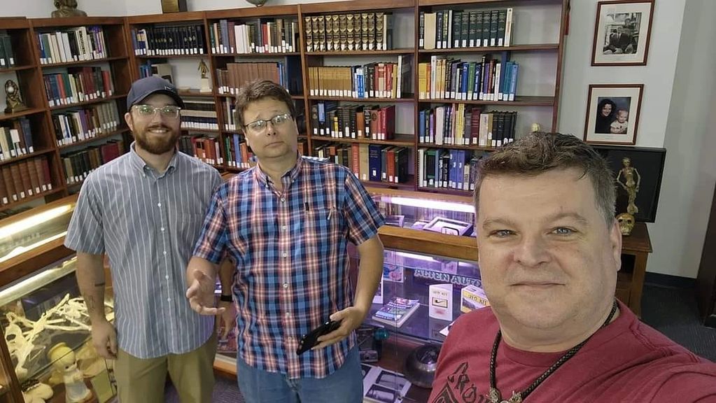 Kenny Biddle, Eric Shaver and I in the Museum area at the Center for Inquiry.
