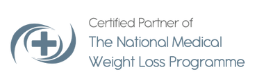Logo indicating certification as a partner of The National Medical Weight Loss Programme.
