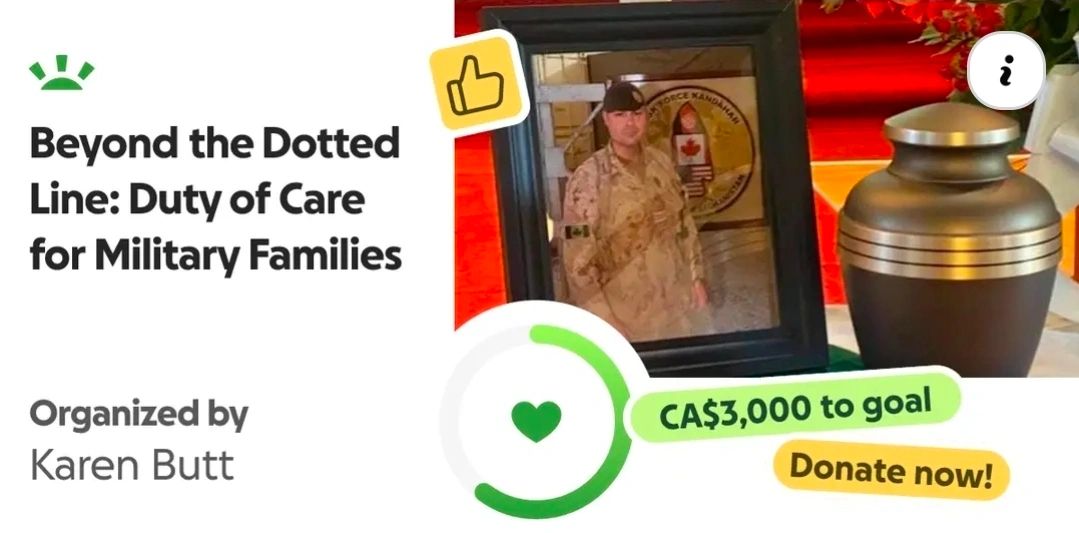 Fundraiser for military family care organized by Karen Butt.
