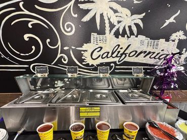 This barbecue spread is a variety of items including some addons. 5 sauces, nachos and so much more!