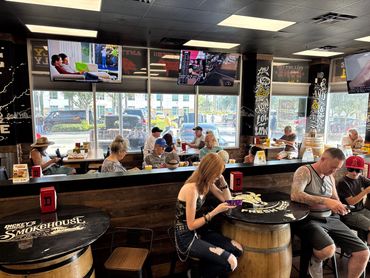 People, Community Events and a good time at Dickey's Barbecue. Enjoy our Rustic Modern vibe & 7 tvs.