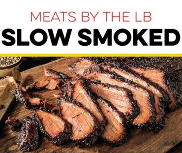 Buying meat by the pound is what Dickeys Barbecue does well. Smoked brisket, sliced to perfection.