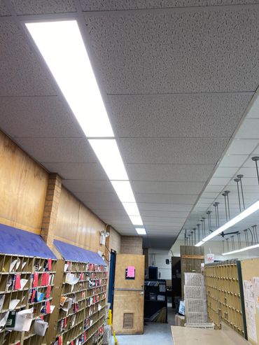 Suspended ceiling system completed in USPS in lake Jackson Tx