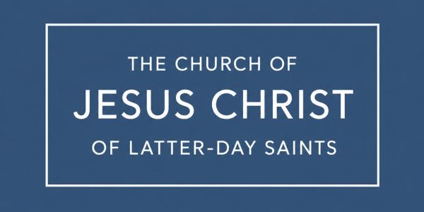 Logo of The Church of Jesus Christ of Latter-day Saints on a blue background.