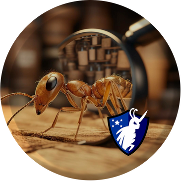 termite under magnifying lens