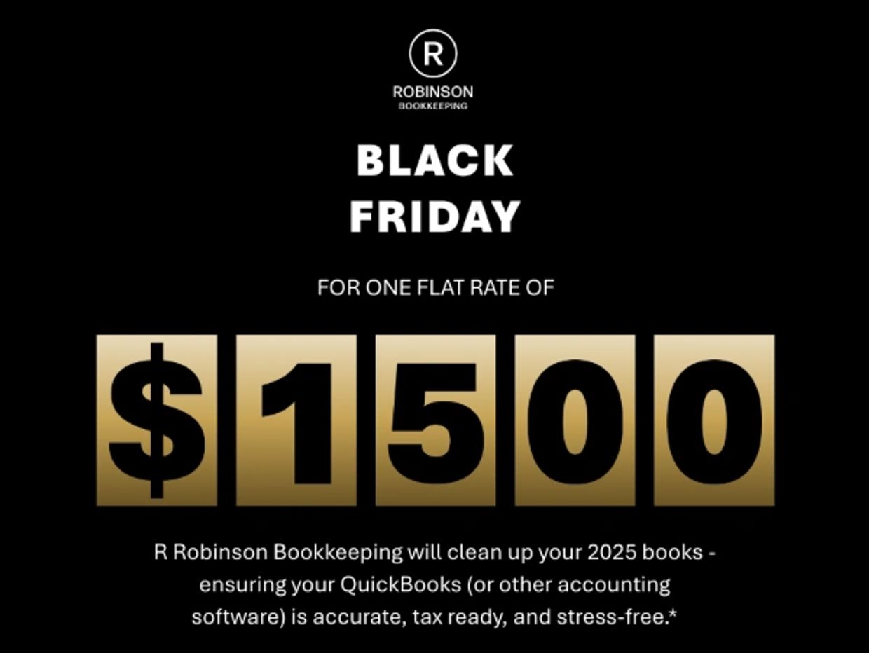 R Robinson Bookkeeping Black Friday Deal