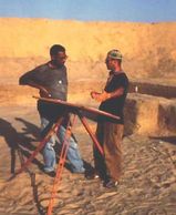 Dr, Mohammed Abdul-Rahman Hamden and G. J. Tassie discussing the planning of Grave 970