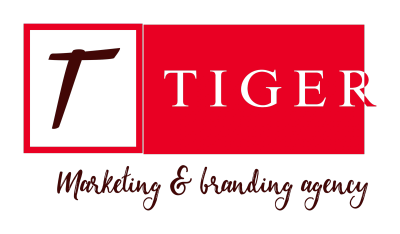 Tiger marketing and branding agency logo.