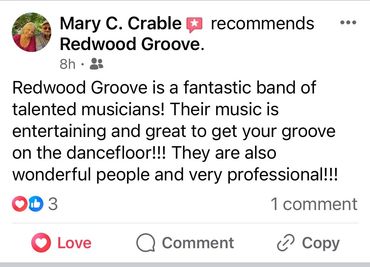 Redwood Groove Band - 5 Star Reviews