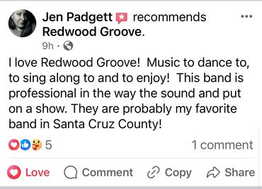 Redwood Groove Band - 5 Star Reviews
