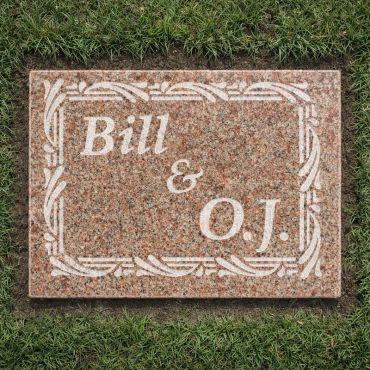 Gravestone with names Bill & O.J.