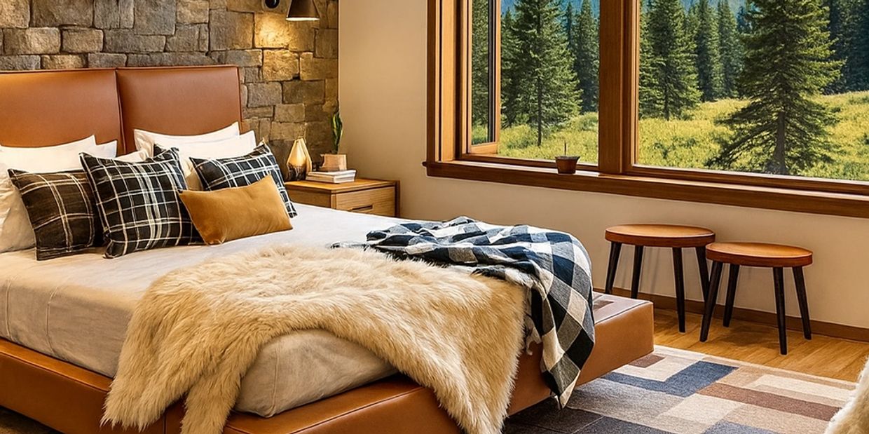 Mountain hotel suite with air conditioning.