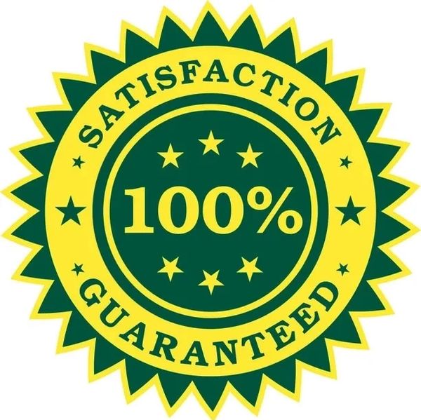 100%satisfaction guarantee 