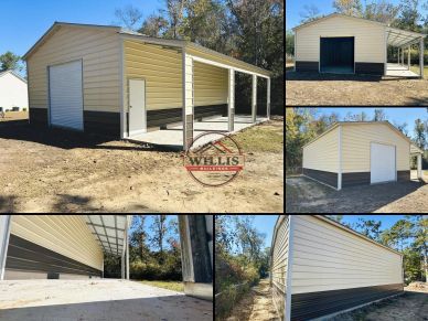 24x30x10 Engineered Steel Building installed in Dothan Alabama.