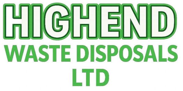 Logo for Highend Waste Disposals Ltd with recycling symbol.