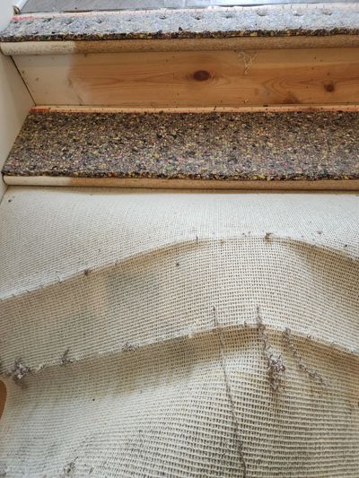 carpet removed from stairs by flooring it kc in Kansas city