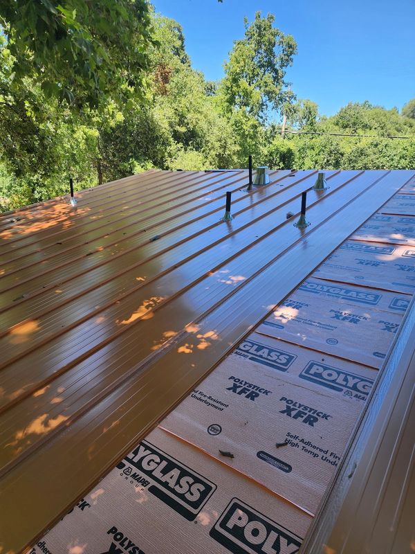 ASC Skyline roofing in color Copper Penny installed by Precision Line Roofing in Manteca, CA.