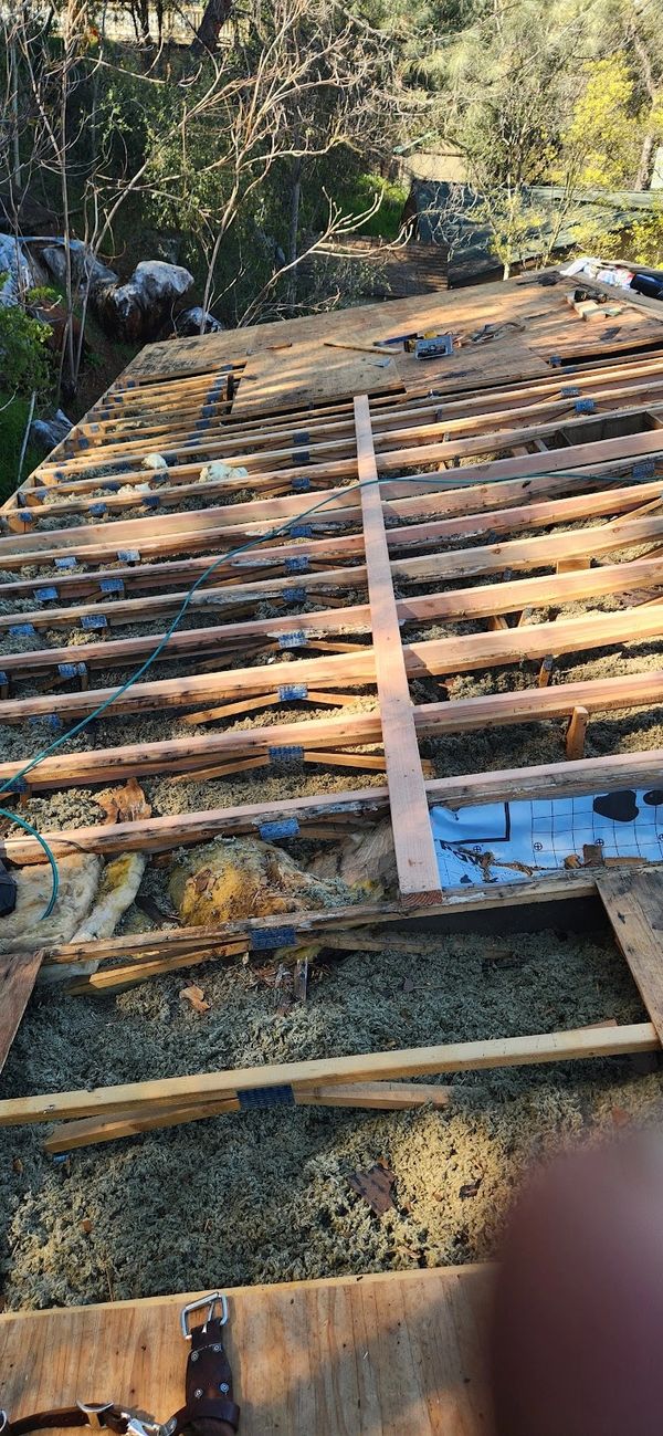 Structural wood repair and 2x4 truss sistering in Patterson, CA.
