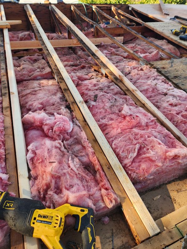 Reinforcing rotten 1x1 mobile home trusses with 2x4 DF lumber in Modesto, CA.