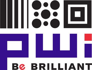 Logo with the words Be Brilliant in bold, colorful style.
