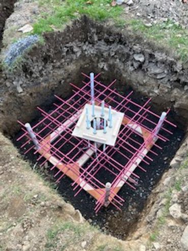 SUNCHASER 8 FOUNDATION REBAR READY FOR MOUNTING BOLTS