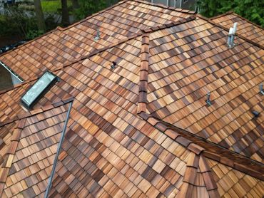 Cedar shake roof replacement project in Sammamish, WA by Archetype Roofing