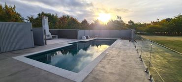 Pool and entertainment area