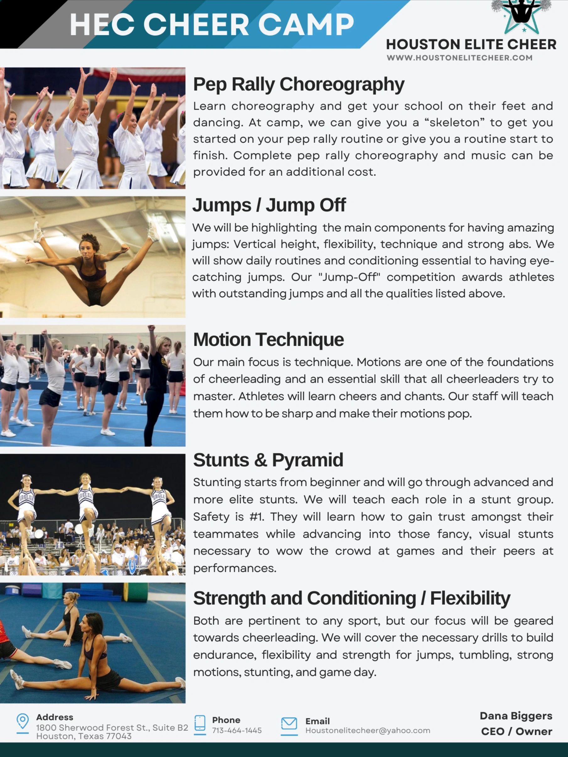 hec cheer camp brochure