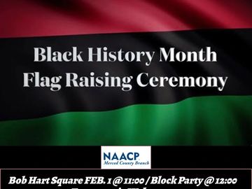 Announcing flag raising for African-American flag