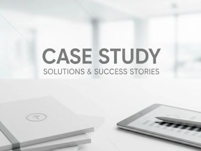 Case study with solutions and success stories text.