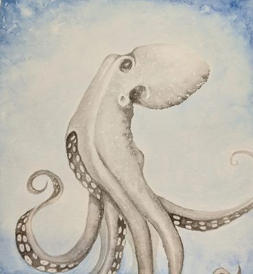 Kraken - Watercolor Painting