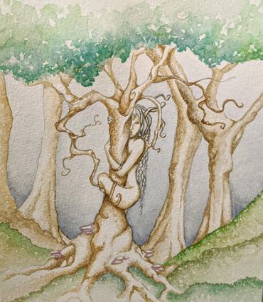 Forest Fae - Watercolor Painting