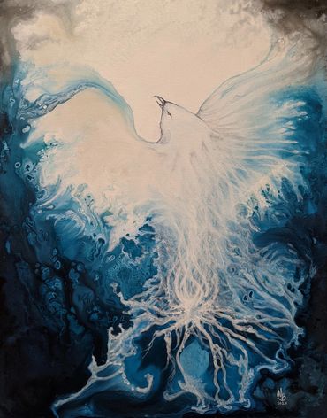 Liquid Flight - Acrylic Painting