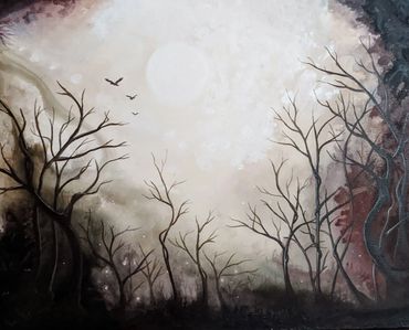 Gloomy Wood - Acrylic Painting