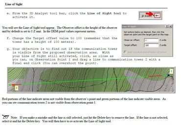 Online training screen for using geographic modeling software.