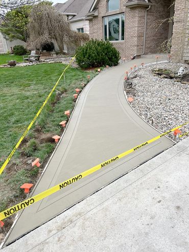 A custom concrete pathway.