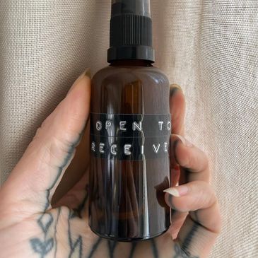 Home and Body Mist, Open To Receive, Reiki charged spiritual rituals