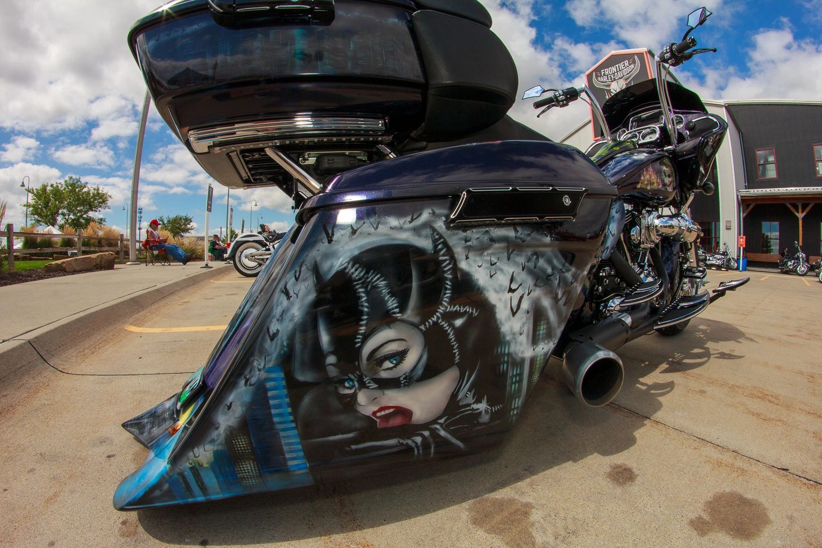 Airbrushed Batman Harley Davidson