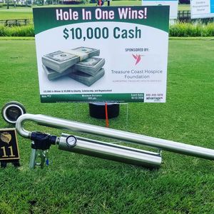 The player that makes a hole in one wins $5000 and the charitie gets $5000