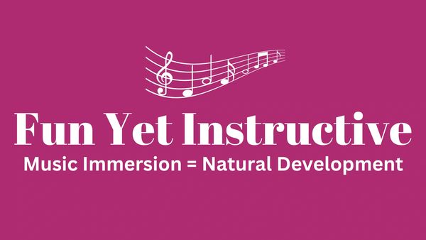 a title explaining fun yet instructive with music notes