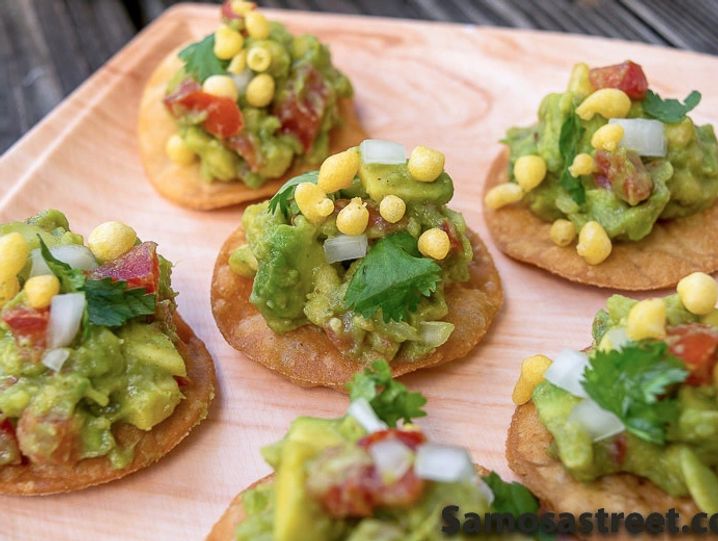 Avocado Papdi Chaat Bites