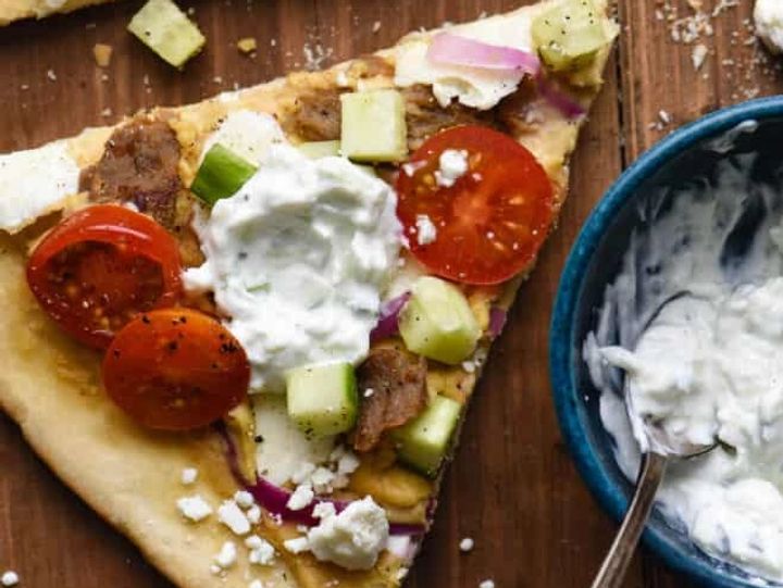 Flat Bread Gyro Pizza