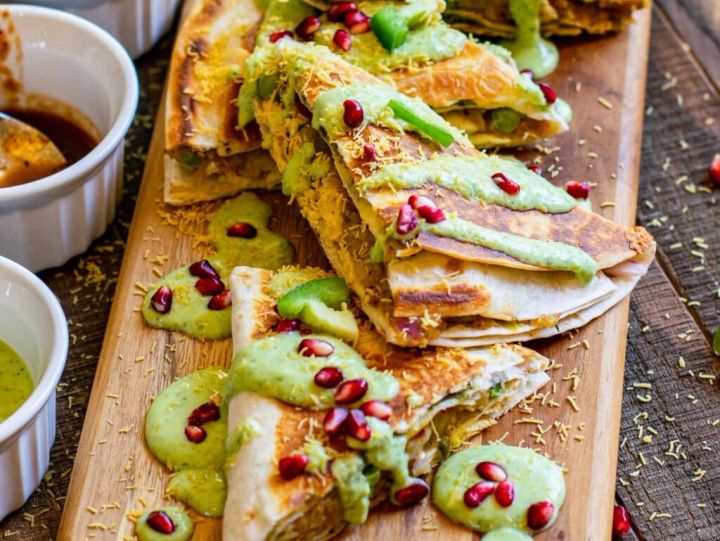 Samosa Chaat Quesadilla