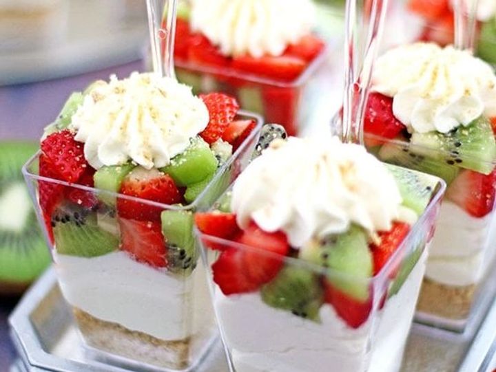 Strawberry Kiwi Cheesecake Shots