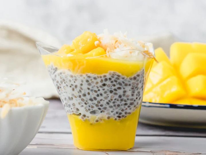 Mango Chia Coconut Pudding