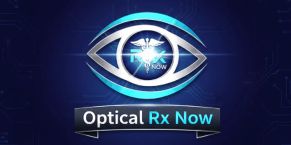 Logo of Optical Rx Now with an eye and medical symbol.