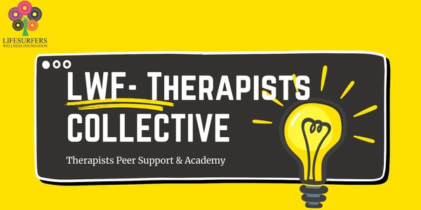 LWF Therapists Collective logo with a light bulb graphic on yellow.