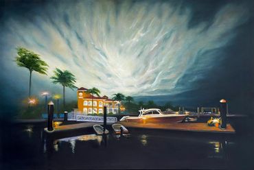 "Stuart Night Out" © 2021 Judy B. Messer
Oil on Canvas | 24" x 30”