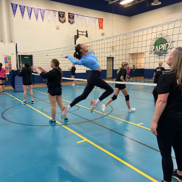 Working on hitting in our Sr group